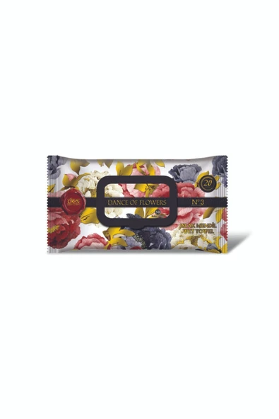 DEX,Dance Of Flowers Islak Havlu 50 X 24 Paket ürün görseli 1