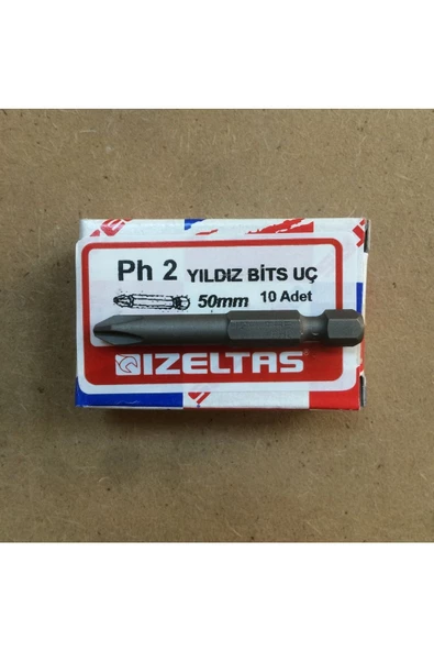 İzeltaş Ph2 Yıldız Bits Sıkma Uç 50 Mm Sac Vidası Için 10 Adet ürün görseli 1