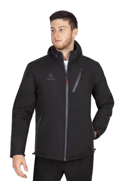 Obrano Outdoor Softshell Kapüşonlu Mont - Resim 3