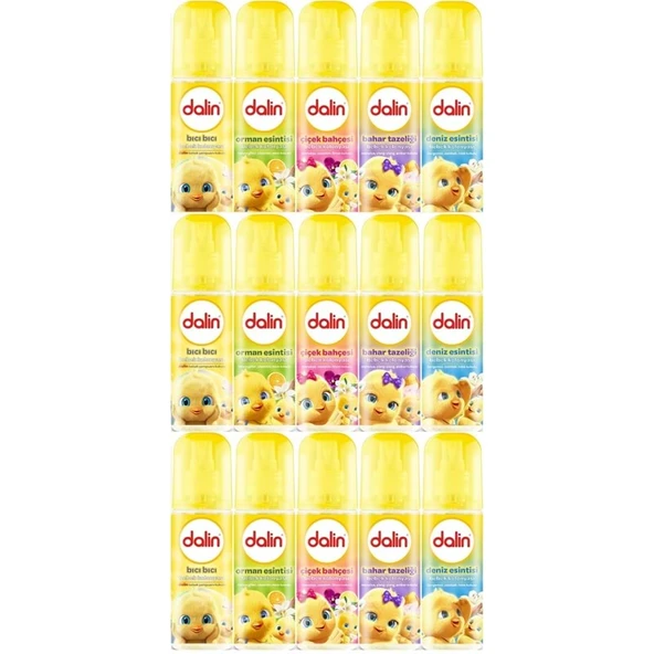 Dalin Bebek Kolonyası 150ML (Bıcı Bıcı-Orman-Çiçek-Bahar-Deniz) Karma 15 Li Set ürün görseli 1