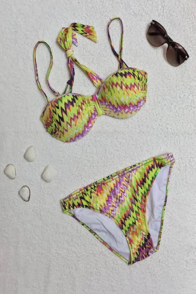 Dagi Straplez Destekli Push-Up Sarı Bikini Takımı ürün görseli 1