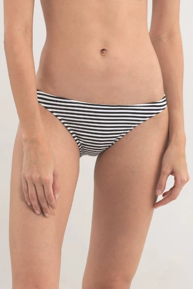 Blackspade Siyah/Beyaz Çizgili Bikini Alt ürün görseli 1