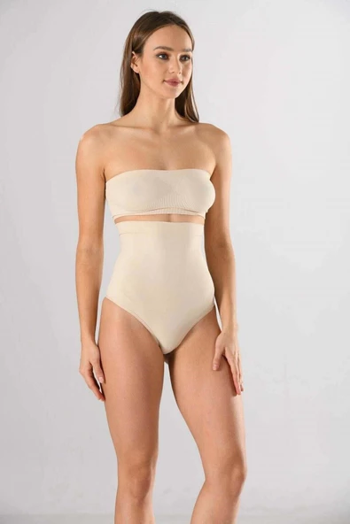 Miss Fit Kadın Silikonlu Ekstra Yüksek Bel Dikişsiz String Korse ürün görseli 1