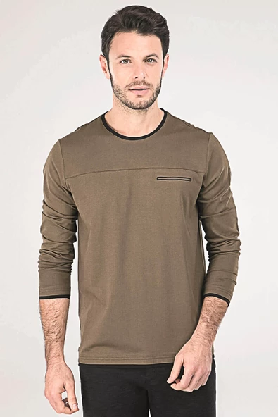 Blackspade 30033 Erkek Modal Kışlık Uzun Kol Sweatshirt - Yeşil ürün görseli 1