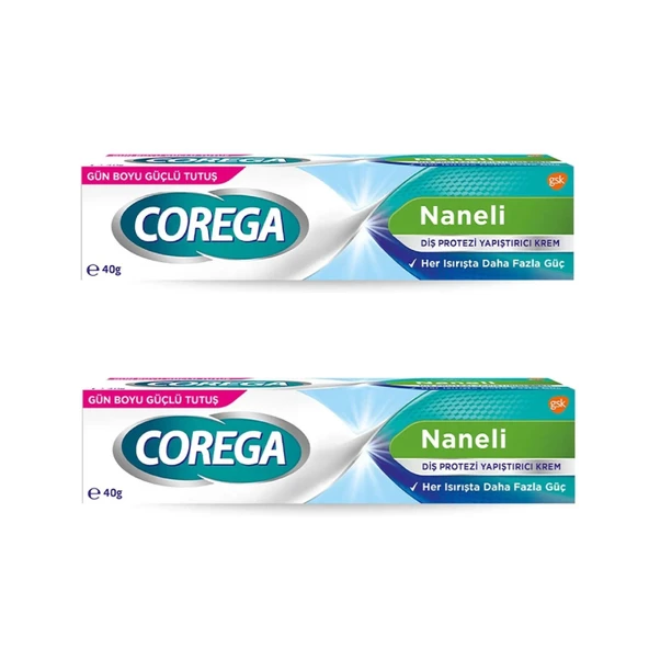 Corega Super Naneli Diş Protezi Yapıştırıcı Krem 40 gr 2 Adet ürün görseli 1