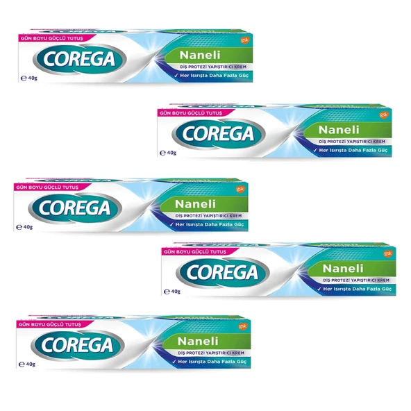 Corega Naneli 40 gr 5 Adet Protez Diş Yapıştırıcı ürün görseli 1
