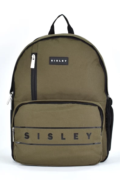 Sisley Okul Sırt Çantası Unisex Çok Gözlü Günlük Seyahat Sırt Çantası Haki 12919 ürün görseli 1
