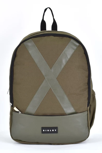 Sisley Okul Sırt Çantası Unisex Çok Gözlü Günlük Seyahat Sırt Çantası Haki ürün görseli 1