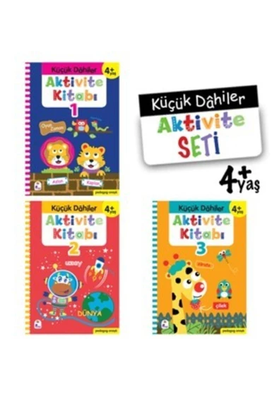 Küçük Dahiler Aktivite Seti 4+ Yaş 3 Kitap Takım Okul Öncesi ürün görseli 1