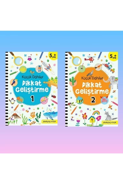 Küçük Dahiler Dikkat Geliştirme Seti - 5+ Yaş-2 Kitap Takım ürün görseli 1