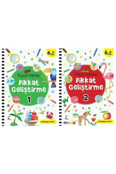 Küçük Dahiler Dikkat Geliştirme Seti 2 Kitap 6 Yaş + ürün görseli 1
