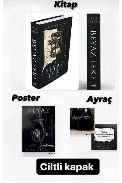 Beyaz Leke - Aslı Arslan ( Ciltli Kapak ) Poster Ve Ayraçlı ürün görseli 1