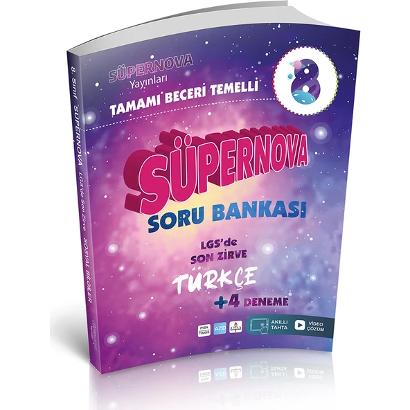 Süpernova Yayınları 8. Sınıf Süpernova Türkçe Beceri Temelli Soru Bankası ürün görseli 1