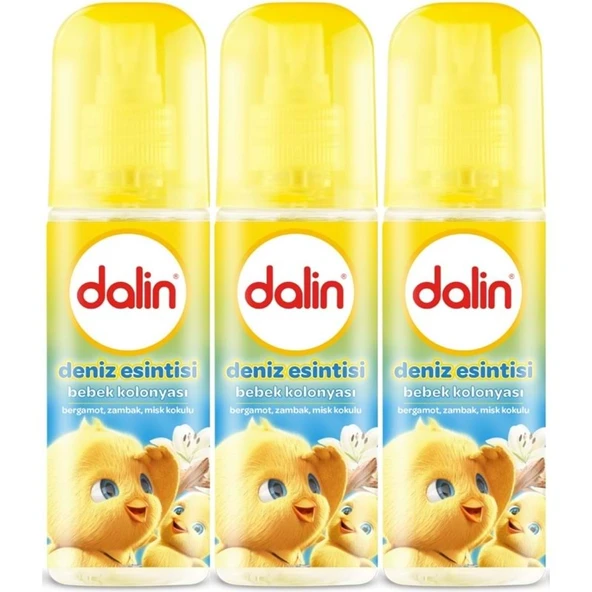 Dalin Bebek Kolonyası 150ML Deniz Esintisi (Bergomat-Zambak-Misk Kokulu) (3 Lü Set) ürün görseli 1