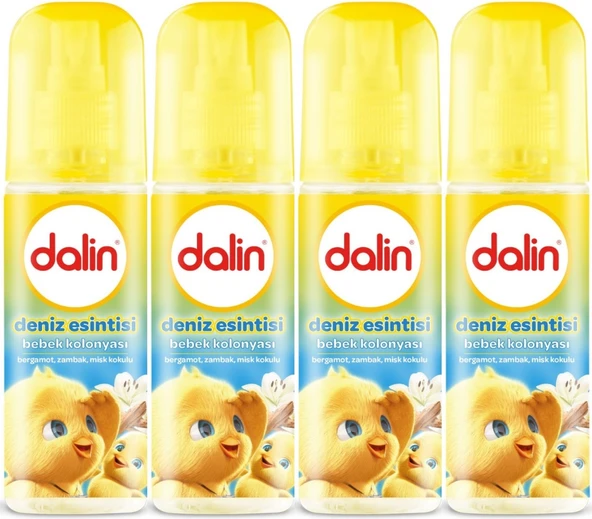 Dalin Bebek Kolonyası 150ML Deniz Esintisi (Bergomat-Zambak-Misk Kokulu) (4 Lü Set) ürün görseli 1