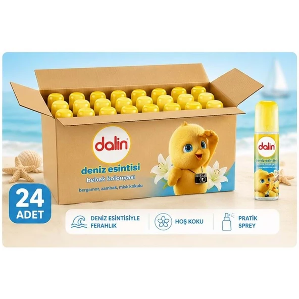 Dalin Bebek Kolonyası 150ML Deniz Esintisi (Bergomat-Zambak-Misk Kokulu) (24 Lü Set) ürün görseli 1
