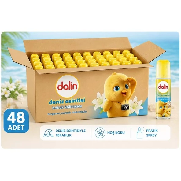 Dalin Bebek Kolonyası 150ML Deniz Esintisi (Bergomat-Zambak-Misk Kokulu) (48 Li Set) ürün görseli 1