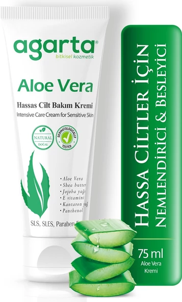 Agarta Doğal Aloe Vera Nemlendirici Cilt Kremi 75 ml ürün görseli 1