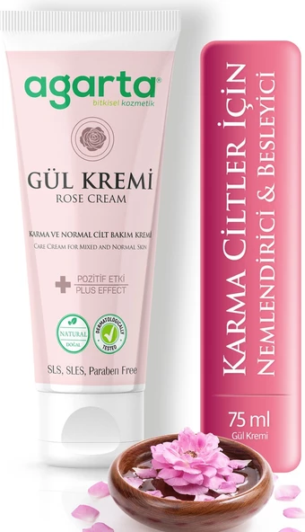 Agarta Doğal Gül Kremi 75 ml Nemlendirici ürün görseli 1