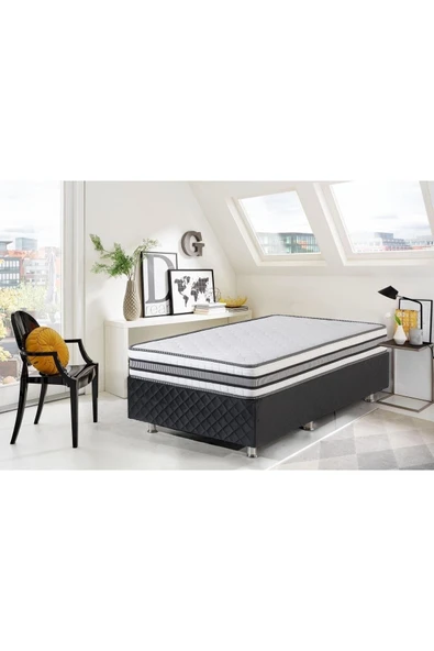 mubahyatak Zebra Tek Kişilik Ortopedik Yaylı Yatak 90x190 ürün görseli 1