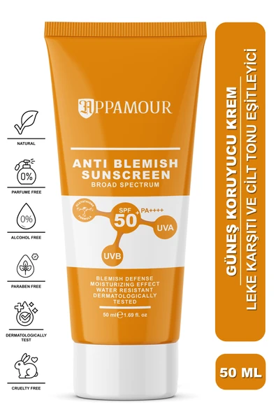 Leke Karşıtı Tüm Ciltler Için Yüksek Korumalı Spf 50 Güneş Kremi Glutatyon Etkili 50 ml ürün görseli 1