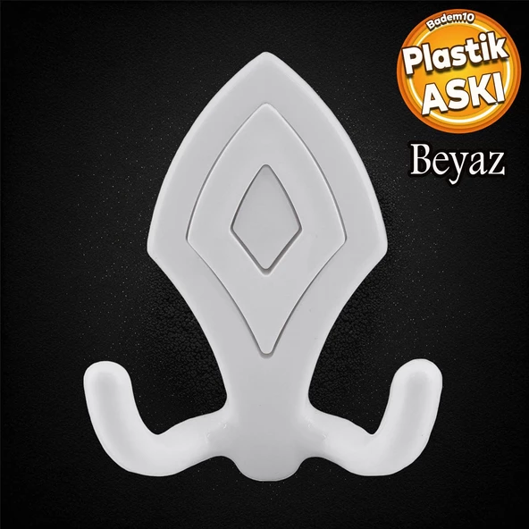 Nilay Askı Askılık Sert Plastik Beyaz Vestiyer Duvar Askısı Dolap Elbise Askılığı ürün görseli 1
