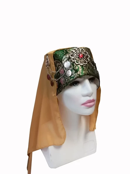 Halime Sultan Başlığı Haime Ana Şapkası Bala Hatun Başlık Şapka ürün görseli 1