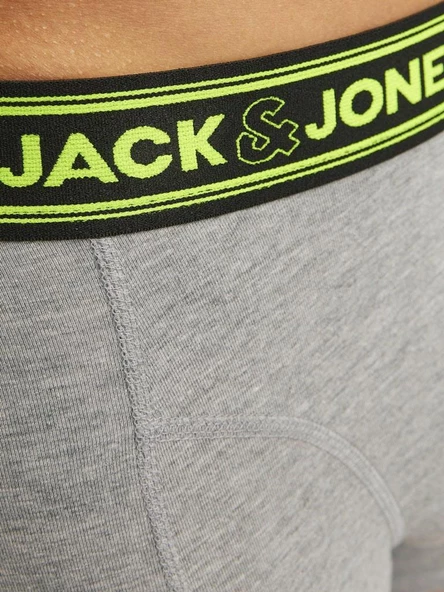 Jack Jones Ethan Solıd 3 Lü Paket Erek Boxer 12260072 - Resim 3