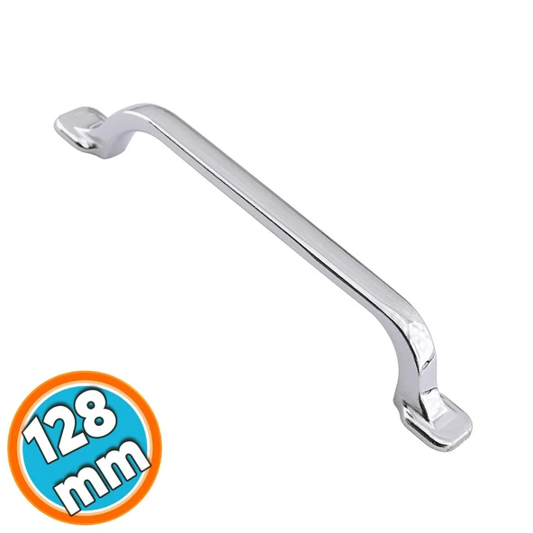 Mobilya  128 mm Krom Metal Kulp Mutfak Dolabı Çekmece Dolap Kapak Kulpu Kulbu ürün görseli 1