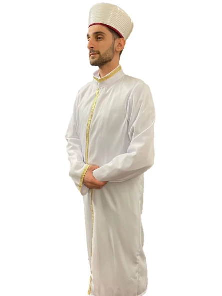 İmam Cübbesi Namaz Cübbe Müezzin Cübbeleri Sarık Hediiye ürün görseli 1