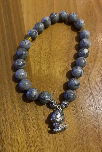 Çİn Takvimi Burçları Çharm Jasper Doğal Taş Bileklik Hand Made El İşi Feng Shui Ejderha Yılı Koruyucu Hayvan Dragon Ejde ürün görseli 1