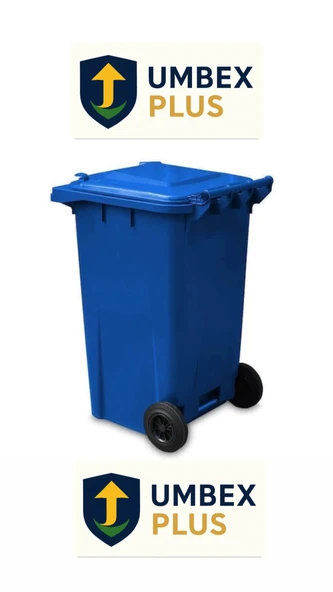 Umbex Plus MAVİ Plastik Çöp Konteyneri 240 Litre Konteyner - A+ Isıya Karşı Dayanıklı Malzeme - Mavi ürün görseli 1