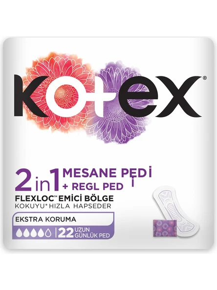 Kotex 2in1 Mesane + Regl Uzun Günlük Ped 22x4 88 Adet ürün görseli 1