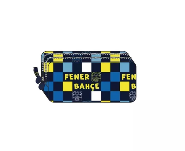 Fenerbahçe Dama Desen Kalem Çantası 2 Bölmeli Kalemlik ürün görseli 1