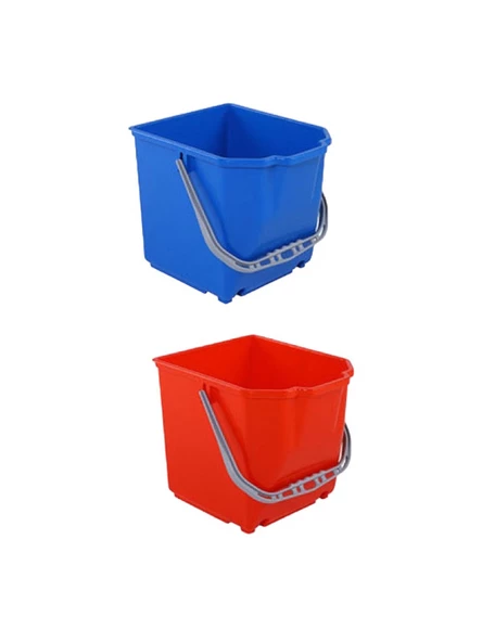 Umbex Plus (2'Lİ YEDEK KOVA) Temizlik Arabası, Paspas Arabasına Uygun Yedek Kova 25+25 Lt Kırmızı-Mavi ürün görseli 1