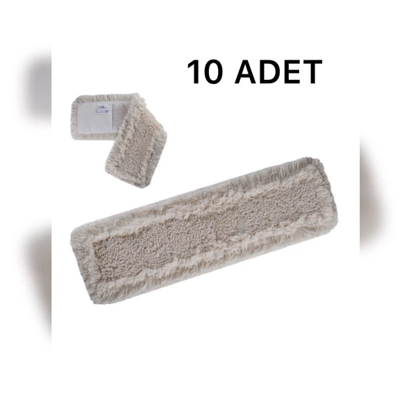 Umbex Plus Nemli Mop 50 Cm Beyaz Nemli Mop Bezi Yedeği (10'LU PAKET) ürün görseli 1