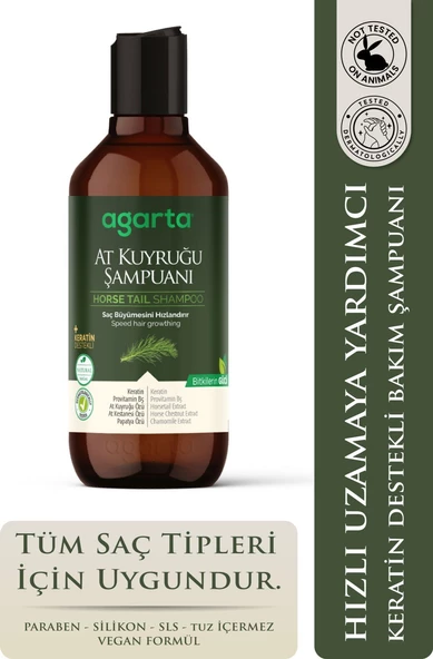 Agarta Doğal At Kuyruğu Özlü Saç Uzatan Şampuan 400 ml ürün görseli 1