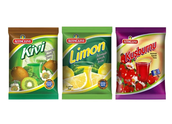 Altıncezve 3lü Paket Kivi Limon Kuşburnu 250 Gr İçecek Tozu ürün görseli 1