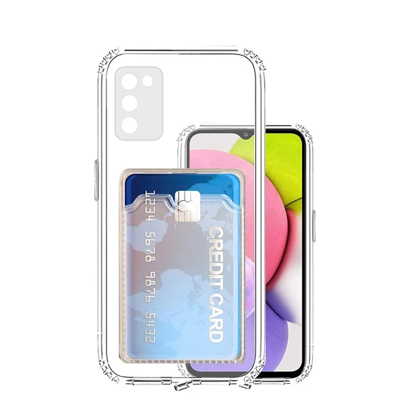 Gpack Samsung Galaxy A03S Kılıf 1 Adet Kartlıklı Silikon Kamera Korumalı ürün görseli 1