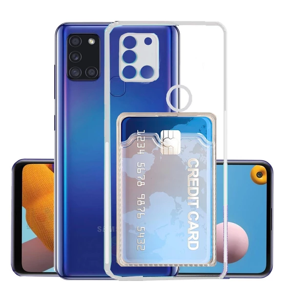 Gpack Samsung Galaxy A21s Kılıf 1 Adet Kartlıklı Silikon Kamera Korumalı ürün görseli 1