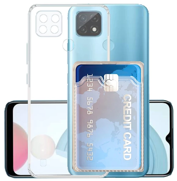 Gpack Realme C21 Kılıf 1 Adet Kartlıklı Silikon Kamera Korumalı ürün görseli 1