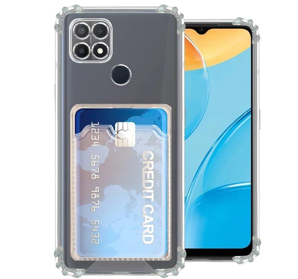 Gpack Oppo A15S Kılıf 1 Adet Kartlıklı Silikon Kamera Korumalı ürün görseli 1