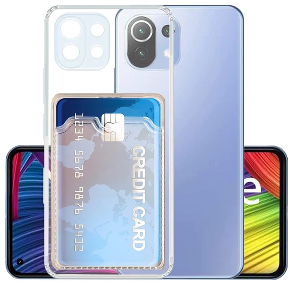 Gpack Xiaomi Mi 11 Lite Kılıf 1 Adet Kartlıklı Silikon Kamera Korumalı ürün görseli 1