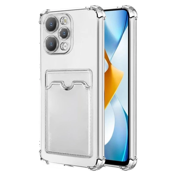 Gpack Xiaomi Redmi 12 Kılıf 1 Adet Kartlıklı Silikon Kamera Korumalı ürün görseli 1