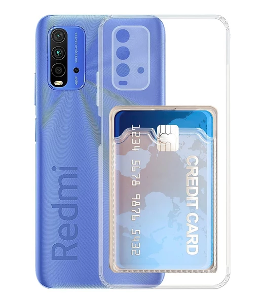Gpack Xiaomi Redmi 9T Kılıf 1 Adet Kartlıklı Silikon Kamera Korumalı ürün görseli 1
