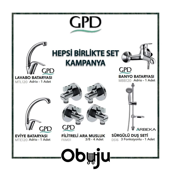 GPD Adrio Armatür Seti 8 Parça ürün görseli 1