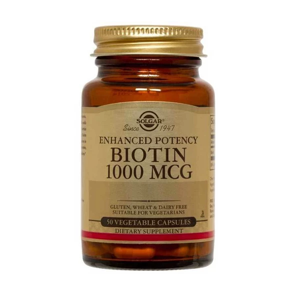 Solgar Biotin 1000 mcg 50 Kapsül ürün görseli 1