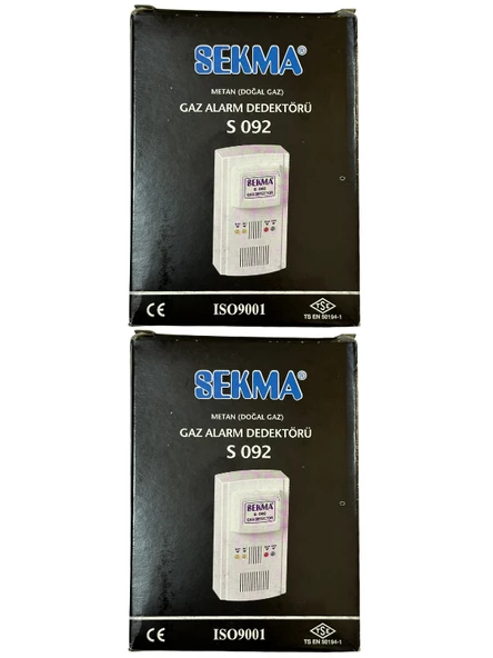 Sekma Doğal Gaz (Metan) Alarm Dedektörü S-092 (2 Adet) ürün görseli 1