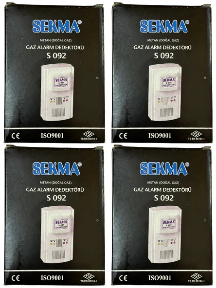 Sekma Doğal Gaz (Metan) Alarm Dedektörü S-092 (4 Adet) ürün görseli 1