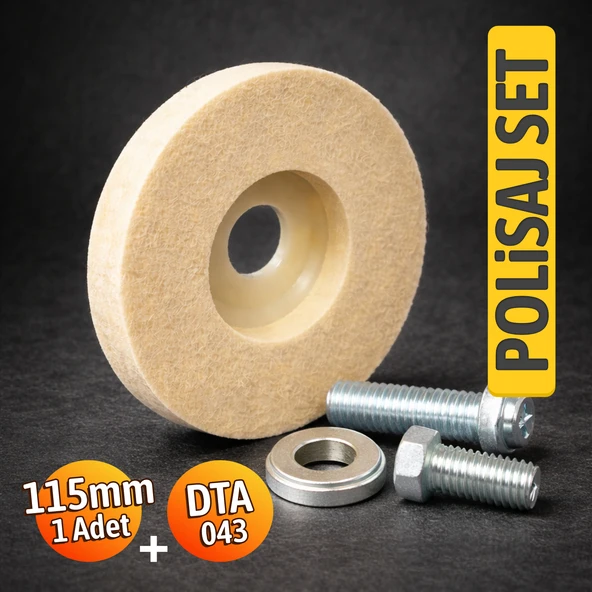 Plastik Tabanlı Sert Polisaj Matkap Keçesi DTA043 Finisaj Parlatma Çizik Pasta Cila 115 mm 2'li Set ürün görseli 1